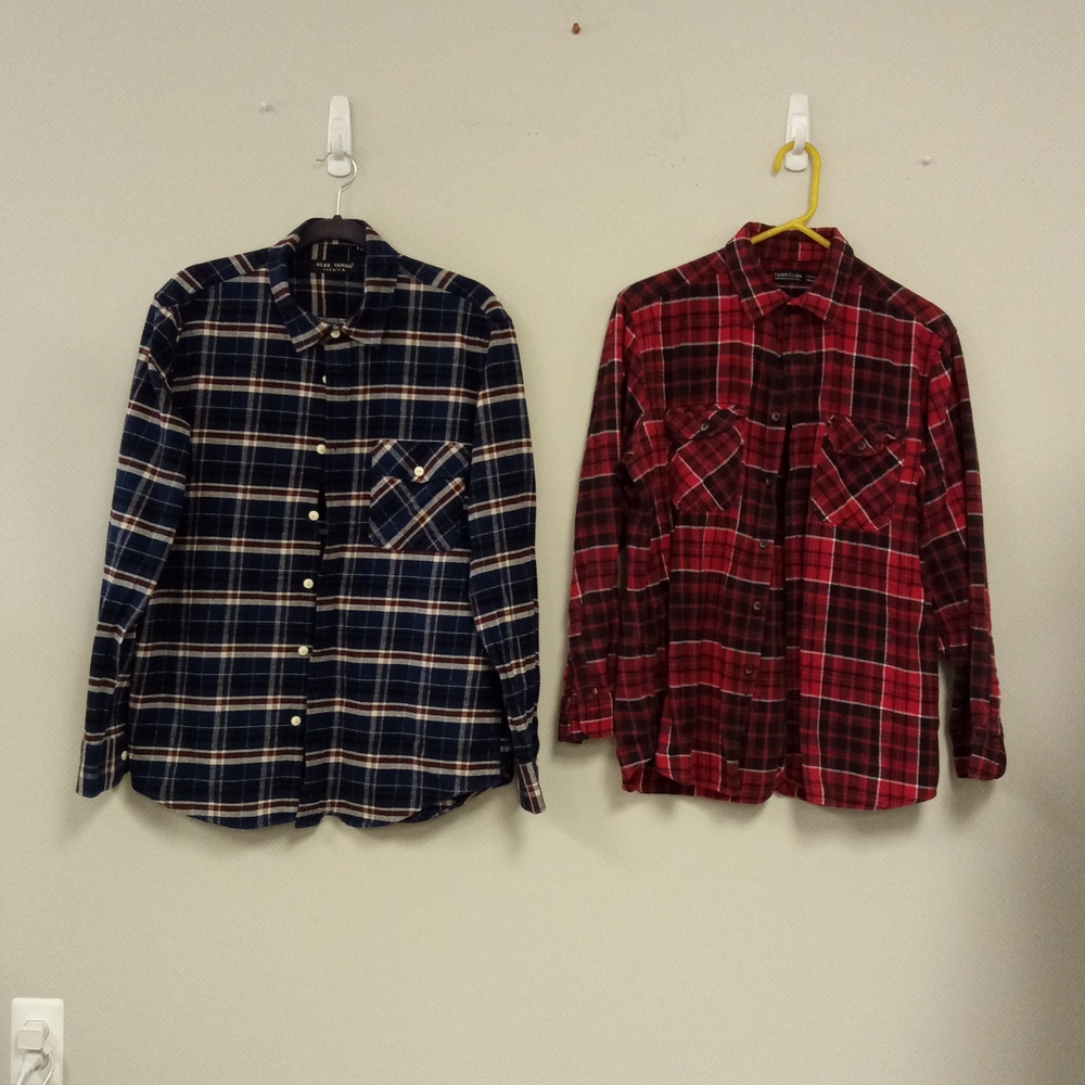 Alex Vando, Faded Glory Large Flannel Casual Button Down Shirts Bundle